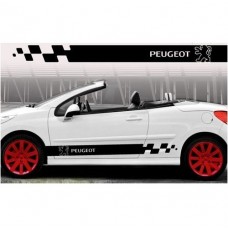 Decal to fit Peugeot side decal 2 pcs. set 206 207 208 306 307 308