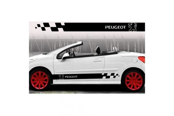 Aufkleber passend für Peugeot Seitenaufkleber Aufkleber 2 Stk. Satz 206 207 208 306 307 308