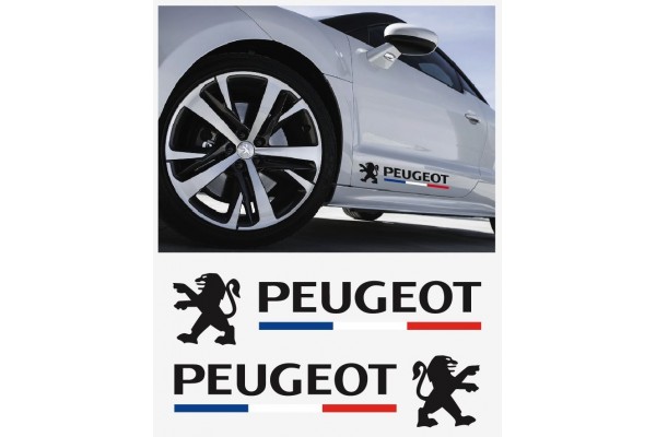 Aufkleber passend für Peugeot Seitenaufkleber Aufkleber 2 Stk.Satz 60cm 206 207 208 306 307 308