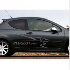 Aufkleber passend für Peugeot Seitenaufkleber Aufkleber 2 Stk. Satz 150cm 206 207 208 306 307 308