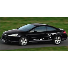 Decal to fit Peugeot 407 side decal 2 pcs. set 150cm