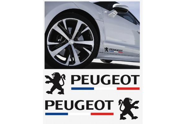 Aufkleber passend für Peugeot Seitenaufkleber Aufkleber 2 Stk.Satz 30cm 206 207 208 306 307 308