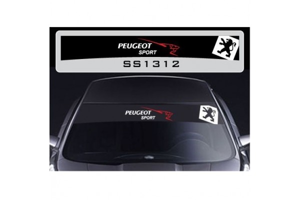 Decal to fit Peugeot Sport windscreen sun stripe decal