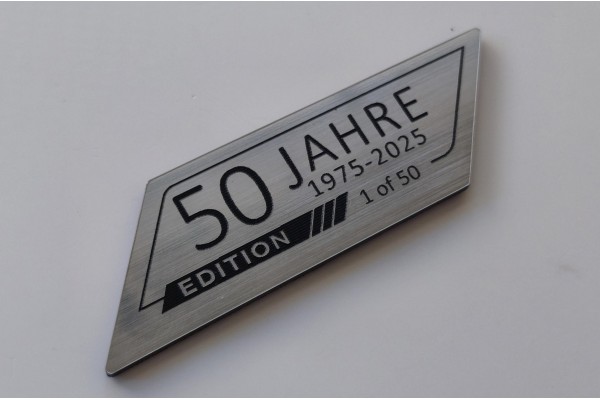 Custom Number 50 Jahre Edition Plaque for BMW, 1975-2025 Anniversary Interior Badge