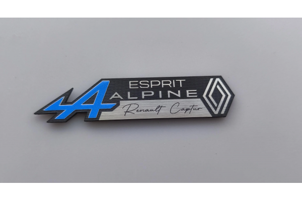 Personalized Esprit Alpine Badge for Renault, Custom Signature Name Plaque, Dashboard Decal Sticker