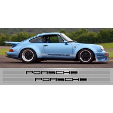 Aufkleber passend für Porsche Two Tone Triple Side Stripe Vinyl Decal