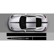 Aufkleber passend für Porsche Cayman GT4 Center Racing Stripe Decal