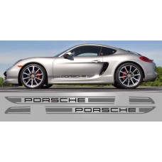 Aufkleber passend für Porsche Boxster / Cayman R 981 Side Stripe Vinyl Decal Two Tone