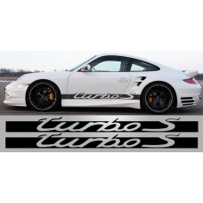 Aufkleber passend für Porsche 911 Turbo S Script Side Decal Graphic