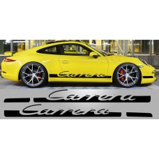 Aufkleber passend für Porsche 911 Carrera Tapered Script Side Decal Graphic