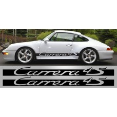 Aufkleber passend für Porsche 911 Carrera 4S Script Side Decal Graphic