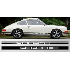 Aufkleber passend für Classic Porsche 911 Old Style Triple Stripe Vinyl Decal