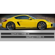Decal to fit Cayman 981 987 Triple Side Stripe Vinyl Decal