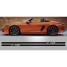 Decal to fit Boxster Cayman 718 Side Stripe Vinyl Decal