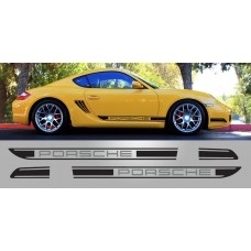 Decal to fit Boxster / Cayman R 987 Side Stripe Vinyl Decal Two Tone