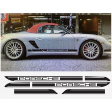 Aufkleber passend für Porsche Boxster / Cayman R 981 Side Stripe Vinyl Decal Set