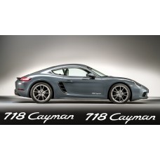 Aufkleber passend für Porsche 718 Cayman Aufkleber 2Stk, Satz 350mm
