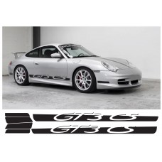 Aufkleber passend für Porsche 991 GT3 CS Script Side Decal Graphic 6 stk. Satz