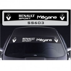 Decal to fit Renault Sport Megane windscreen sun stripe decal