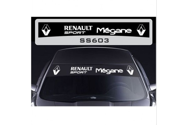 Decal to fit Renault Sport Megane windscreen sun stripe decal