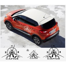 Decal to fit Renault Sport Capture Komplet set 3pcs. decal