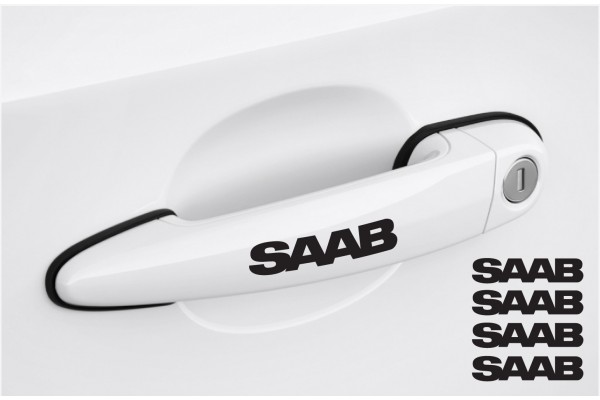 Decal to fit SAAB Door handle decal 4pcs, set 80mm