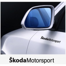 Aufkleber passend für Skoda Motorsport Seitenaufkleber Aufkleber 2 Stk. Satz 120mm bis 200mm