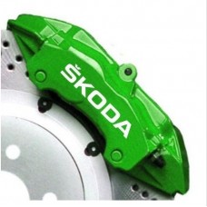 Aufkleber passend für Skoda RS Motorsport Bremssattel Aufkleber 4 Stk. Satz Octavia Fabia Rapid
