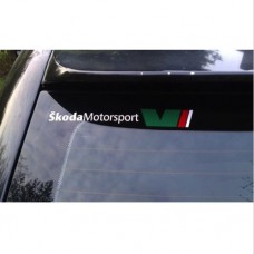 Aufkleber passend für Skoda Powered by Skoda Motorsport RS Seitenaufkleber Aufkleber 400mm 2 Stk. Satz