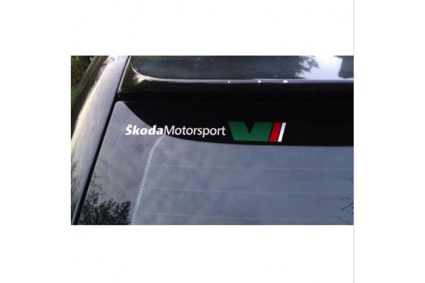 Aufkleber passend für Skoda Powered by Skoda Motorsport RS Seitenaufkleber Aufkleber 400mm 2 Stk. Satz