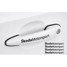 Aufkleber passend für Skoda Motorsport Dachaufkleber Aufkleber Satz 3Stk, logo Ø600mm, Schrift 1200mm