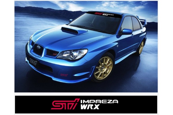 Subaru Impreza STI WRX windscreen sun stripe decal