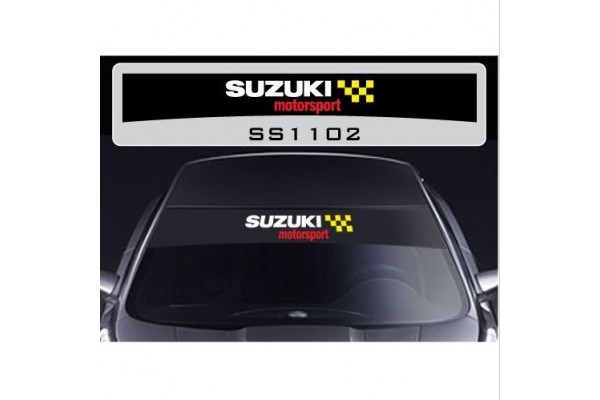 Decal to fit Suzuki Motorsport windscreen sun stripe decal