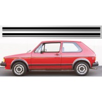 Aufkleber passend für Volkswagen Golf / Rabbit GTI Rocker Stripe