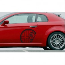 Aufkleber passend für Alfa Romeo Aufkleber Seitenaufkleber Satz 2 Stk. L+R 58 cm