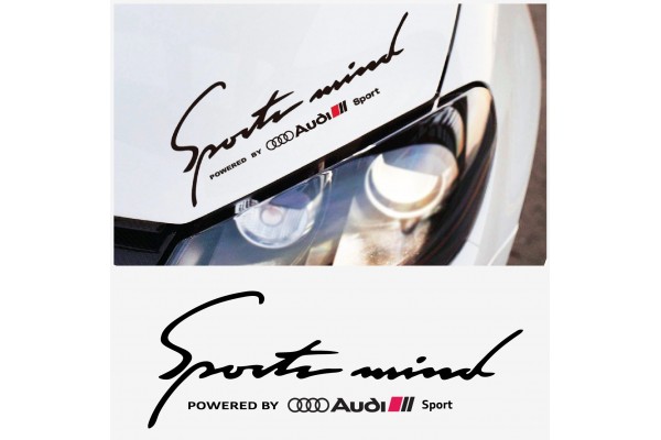 Decal to fit Audi SPORT MIND Powered by Audi side decal 40cm 2pcs. Set