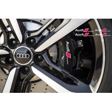 Aufkleber passend für Audi Ceramic Bremssattel Spiegel Fenster Aufkleber 100mm 120mm