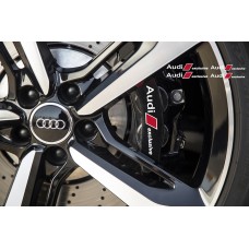 Aufkleber passend für Audi Exclusive Bremssattel Spiegel Fenster Aufkleber 100mm 120mm