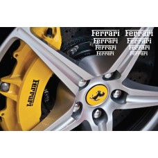 Aufkleber passend für Ferrari Bremssattel Spiegel Fenster Aufkleber 80mm - 50mm