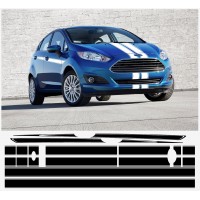 Aufkleber passend für Ford Fiesta Rennstreifen Racing Stripes Aufkleber Satz S1600 Limited Edition