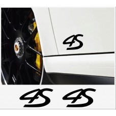 Aufkleber passend für Porsche 4S Seitenaufkleber Aufkleber 12cm 2Stk. Satz