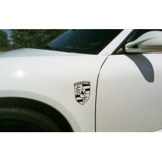 Aufkleber passend für Porsche Emblem Logo Seitenaufkleber Aufkleber 2Stk. Satz