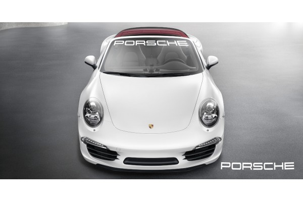 Aufkleber passend für Porsche Frontscheibe Aufkleber 850mm bis 1100mm