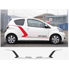 Decal to fit Toyota Aygo side decal set
