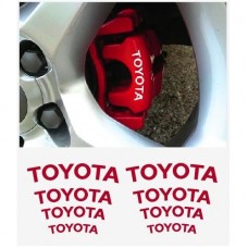 Aufkleber passend für Toyota Fenster- Bremssattel- Spiegel Aufkleber - 8 Stück im Set