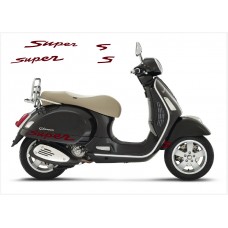 Decal to fit Vespa GT GTS Super Sport side decal Super V1 (maroon)