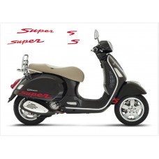 Decal to fit Vespa GT GTS Super Sport side decal Super V1 (red2)