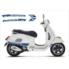 Aufkleber passend für Vespa GT GTS Super Sport Seitenaufkleber Super V2 2 (dark blue)