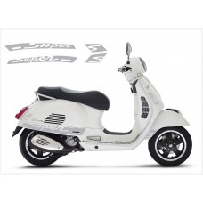 Aufkleber passend für Vespa GT GTS Super Sport Seitenaufkleber Super V2 2 (silver)