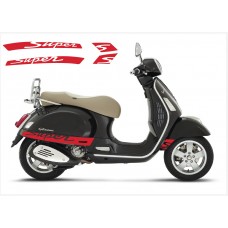 Decal to fit Vespa GT GTS Super Sport side decal Super V2 (red)